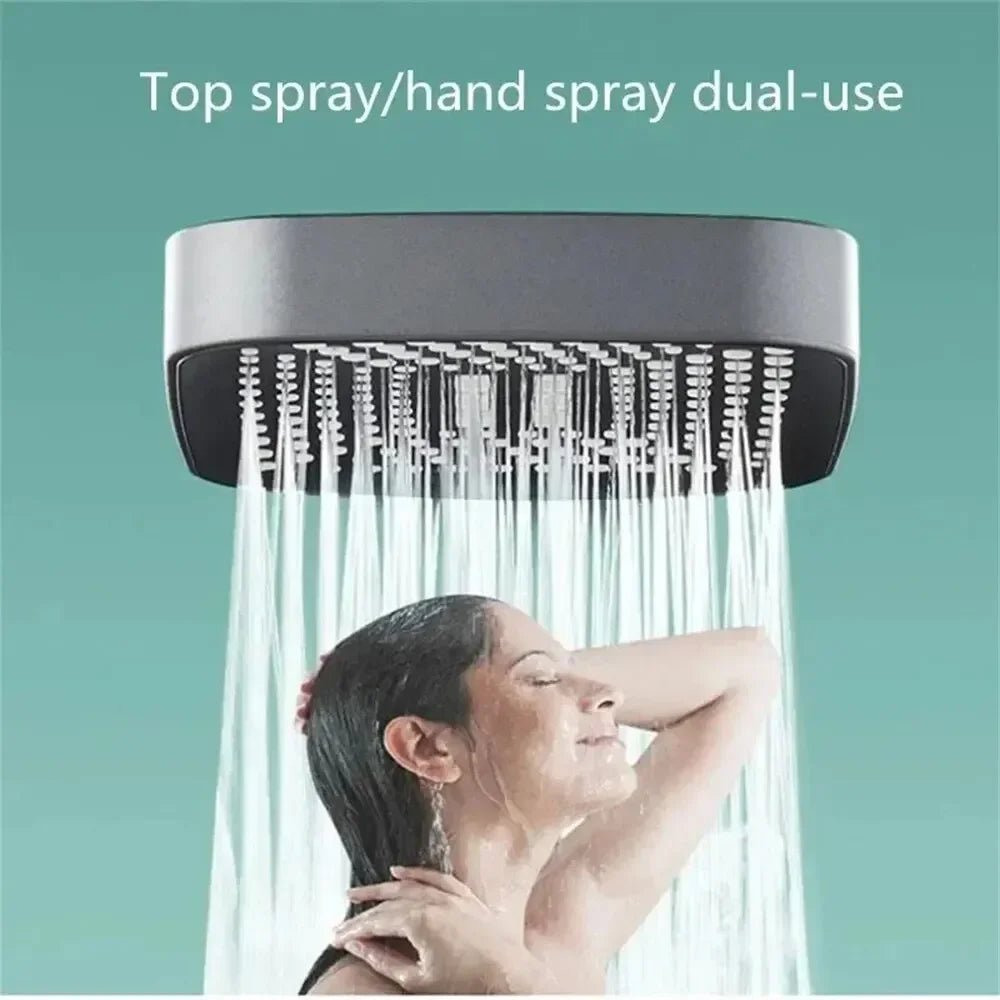 Adjustable Shower Head 3 Mode Rainfall Shower Large Flow Showerhead High Pressure Water Saving Shower Mixer Bathroom Accessories - VibraStore
