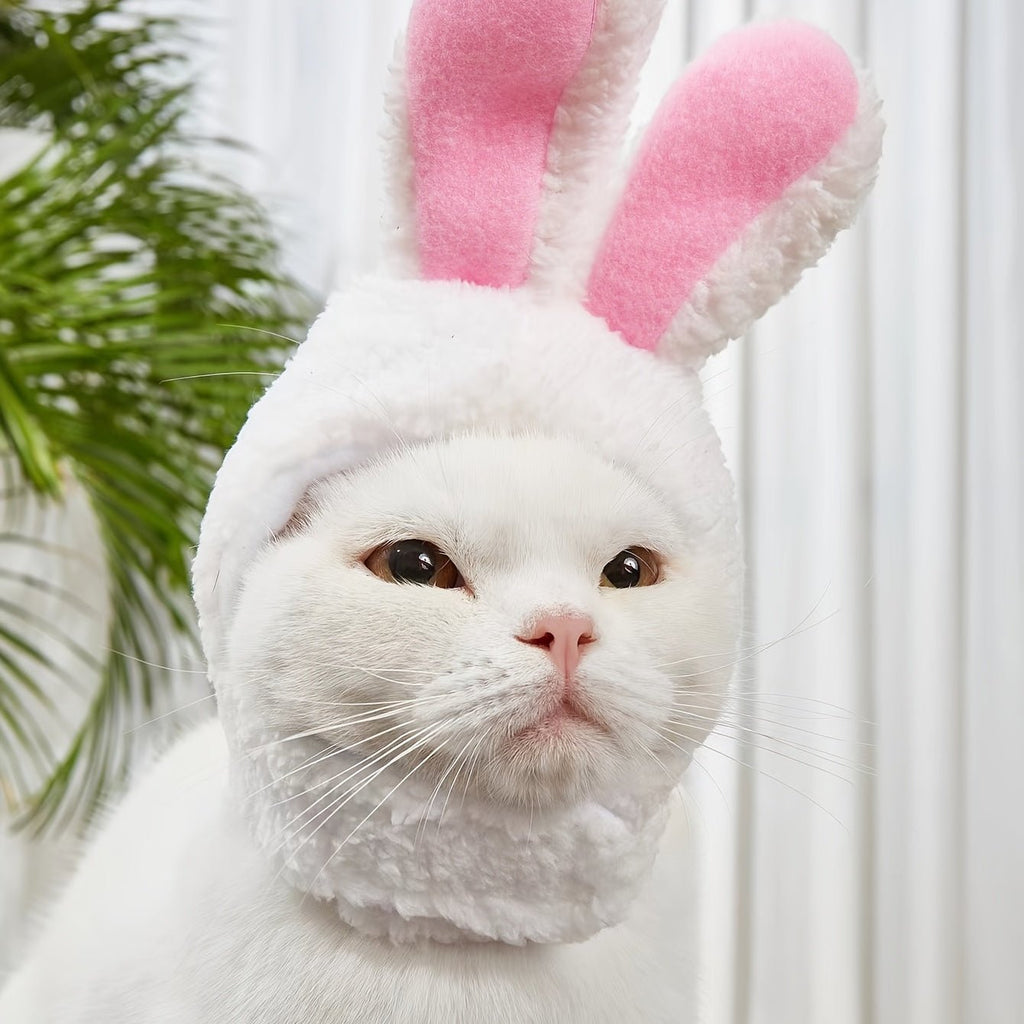 Adorable Rabbit Cat Headgear for Small Dogs & Cats - Perfect Pet Party Costume and Accessory - VibraStore