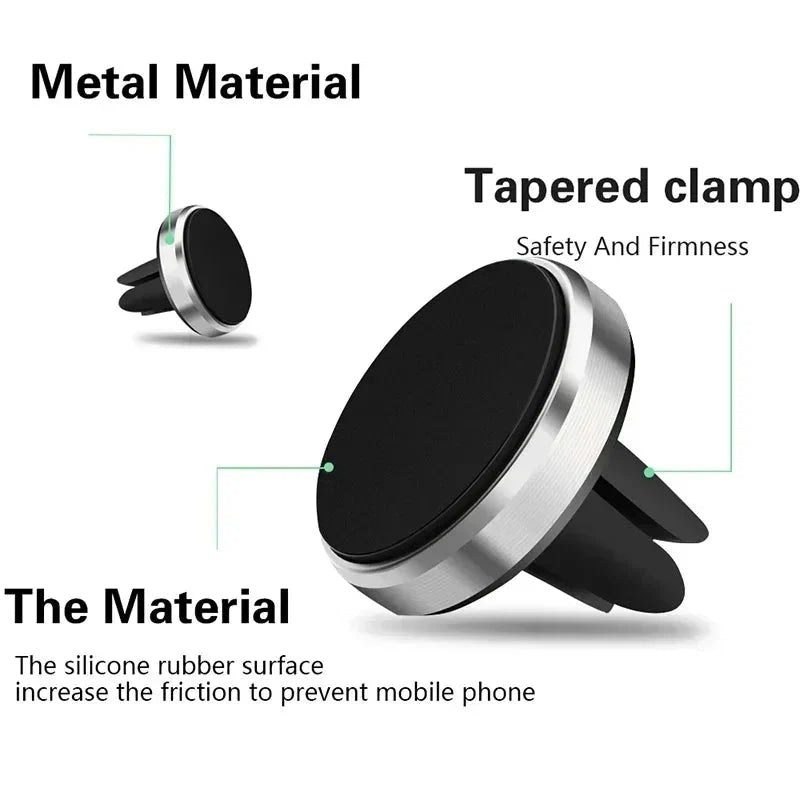 Air Vent Magnet Smartphone Mobile Stand Cell GPS Support Magnetic Car Phone Holder For iPhone 12 13 14 15 16 Pro Xiaomi Samsung - VibraStore