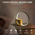 Alarm Clock Wake - up Night Light With White Noise Timing 3 Level Dimmable Touch Table Lamp For Bedroom Beside Lamp - VibraStore
