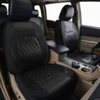 All Season Quited PU Leather Car Seat Cover Full Surrounded Seat Protector Waterproof Universal Fit Sedan Suv Pick - up Truck Seat - VibraStore