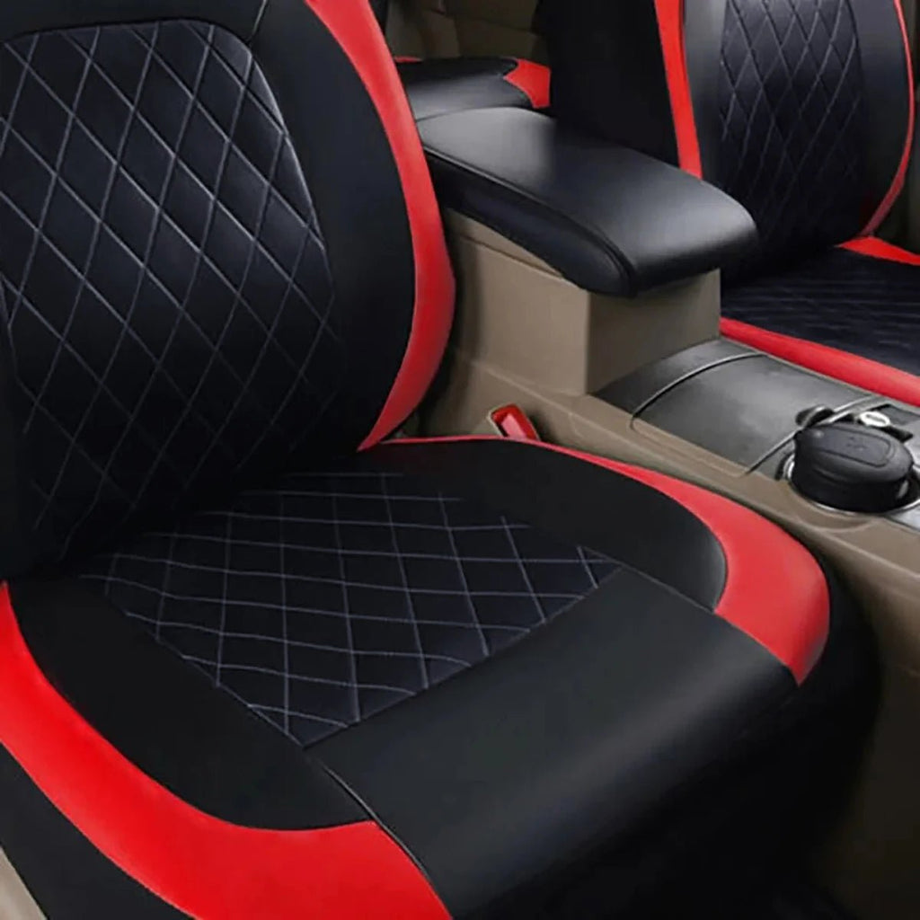 All Season Quited PU Leather Car Seat Cover Full Surrounded Seat Protector Waterproof Universal Fit Sedan Suv Pick - up Truck Seat - VibraStore
