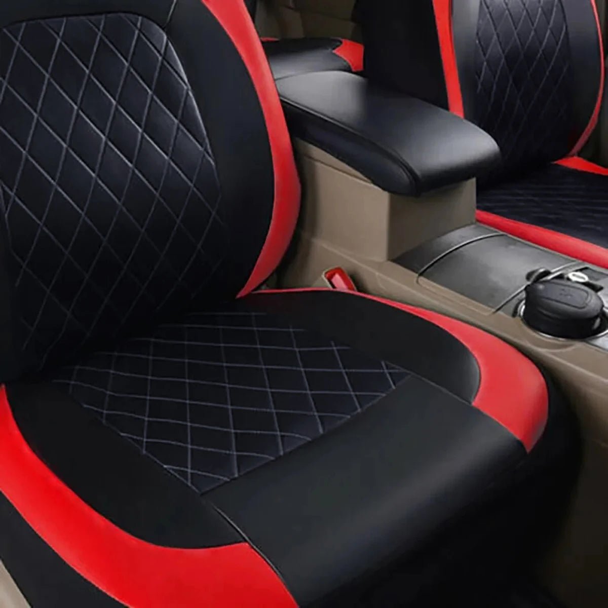 All Season Quited PU Leather Car Seat Cover Full Surrounded Seat Protector Waterproof Universal Fit Sedan Suv Pick - up Truck Seat - VibraStore
