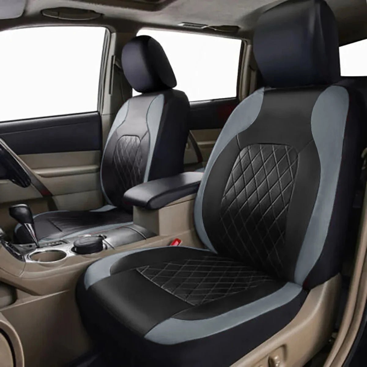 All Season Quited PU Leather Car Seat Cover Full Surrounded Seat Protector Waterproof Universal Fit Sedan Suv Pick - up Truck Seat - VibraStore