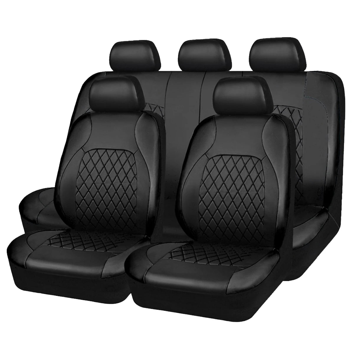 All Season Quited PU Leather Car Seat Cover Full Surrounded Seat Protector Waterproof Universal Fit Sedan Suv Pick - up Truck Seat - VibraStore
