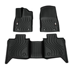 All - Weather TPE Front And Rear Row Floor Liners Floor Mats Fit For Toyota Tundra CrewMax Cab 2022 - 2025, Custom Fit Tundra Car Mats 20484 - VibraStore
