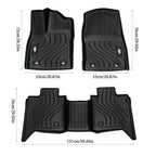 All - Weather TPE Front And Rear Row Floor Liners Floor Mats Fit For Toyota Tundra CrewMax Cab 2022 - 2025, Custom Fit Tundra Car Mats 20484 - VibraStore