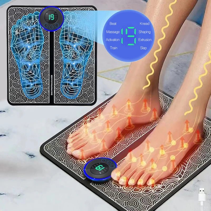 Almohadilla masajeadora de pies eléctrica, entrenador de relajación de masaje muscular para masaje, Fitness, deporte al aire libre, relajación familiar en casa - VibraStore