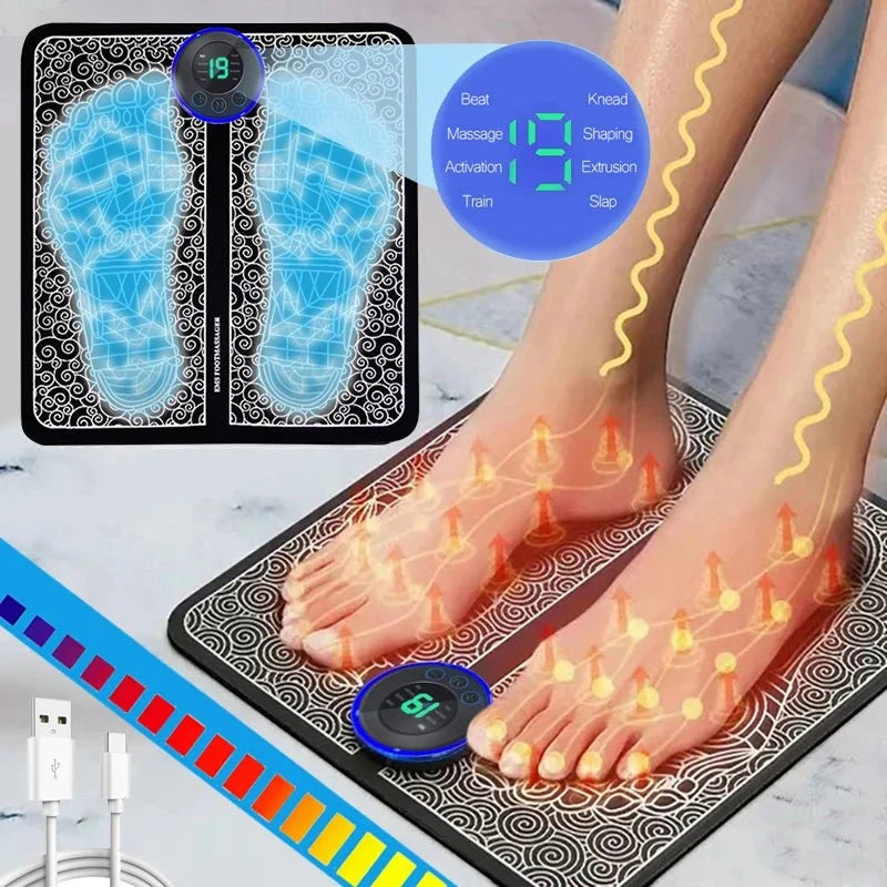 Almohadilla masajeadora de pies eléctrica, entrenador de relajación de masaje muscular para masaje, Fitness, deporte al aire libre, relajación familiar en casa - VibraStore