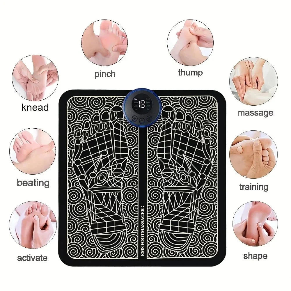 Almohadilla masajeadora de pies eléctrica, entrenador de relajación de masaje muscular para masaje, Fitness, deporte al aire libre, relajación familiar en casa - VibraStore