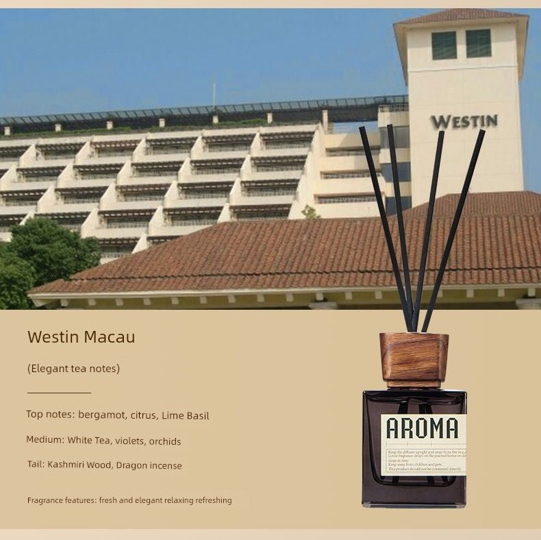 Aromame Wooden Lid Essential Oil Long - Lasting Fire - Free Rattan - VibraStore