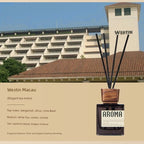 Aromame Wooden Lid Essential Oil Long - Lasting Fire - Free Rattan - VibraStore