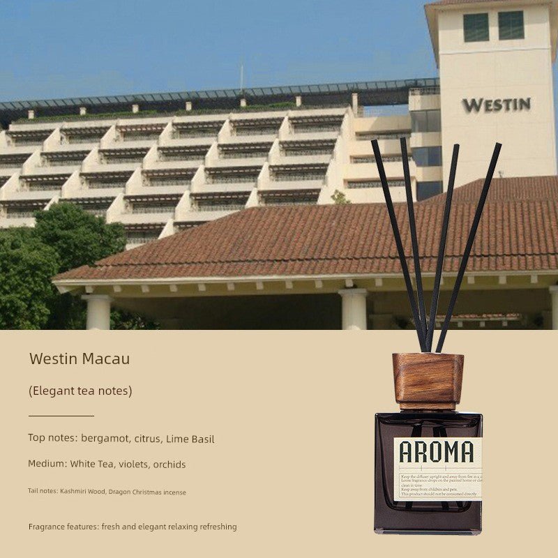 Aromame Wooden Lid Essential Oil Long - Lasting Fire - Free Rattan - VibraStore