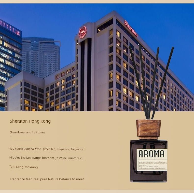 Aromame Wooden Lid Essential Oil Long - Lasting Fire - Free Rattan - VibraStore