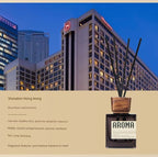 Aromame Wooden Lid Essential Oil Long - Lasting Fire - Free Rattan - VibraStore