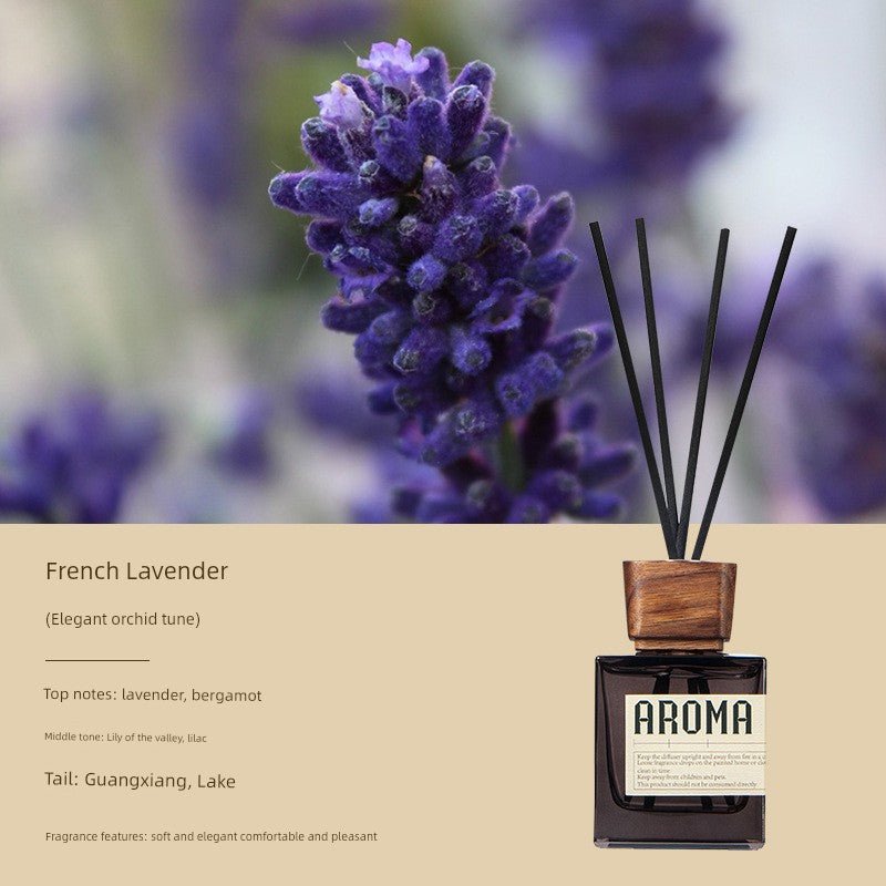Aromame Wooden Lid Essential Oil Long - Lasting Fire - Free Rattan - VibraStore