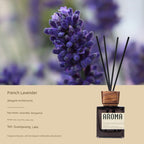 Aromame Wooden Lid Essential Oil Long - Lasting Fire - Free Rattan - VibraStore