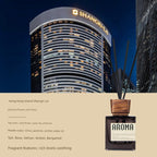 Aromame Wooden Lid Essential Oil Long - Lasting Fire - Free Rattan - VibraStore