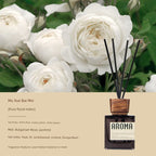 Aromame Wooden Lid Essential Oil Long - Lasting Fire - Free Rattan - VibraStore