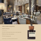 Aromame Wooden Lid Essential Oil Long - Lasting Fire - Free Rattan - VibraStore