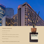 Aromame Wooden Lid Essential Oil Long - Lasting Fire - Free Rattan - VibraStore