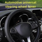 Automotive All Season Universal Steering Wheel Cover Artificial Leather Embossed Wear Resistant Elastic Automotive Interior - VibraStore