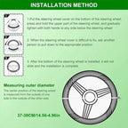 Automotive All Season Universal Steering Wheel Cover Artificial Leather Embossed Wear Resistant Elastic Automotive Interior - VibraStore