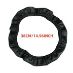 Automotive All Season Universal Steering Wheel Cover Artificial Leather Embossed Wear Resistant Elastic Automotive Interior - VibraStore