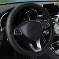 Automotive All Season Universal Steering Wheel Cover Artificial Leather Embossed Wear Resistant Elastic Automotive Interior - VibraStore