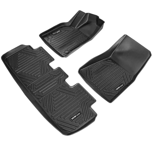 Automotive Floor Mats Fits For Tesla Model Y 2021 - 2024 3 Pcs TPE Liners - VibraStore