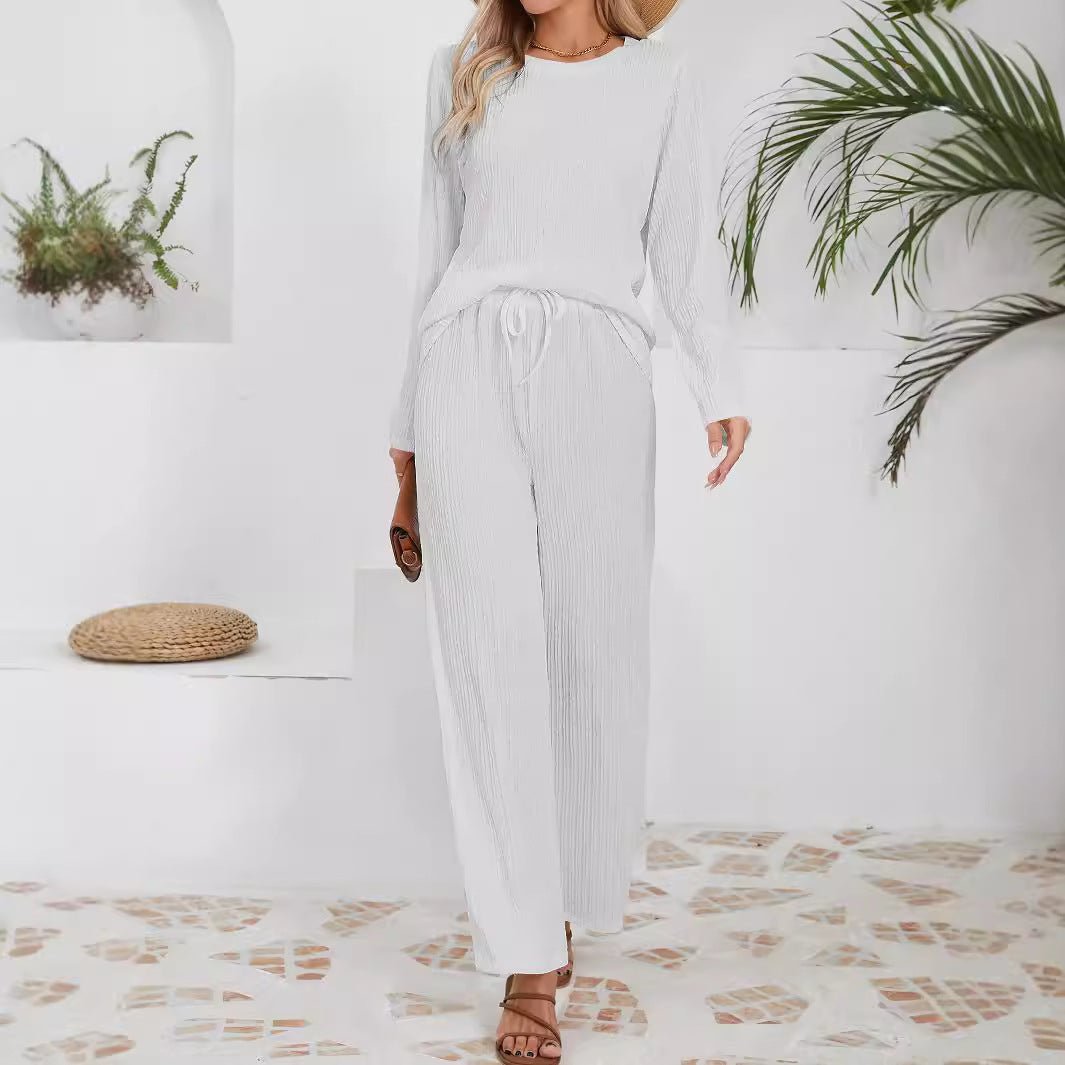 Autumn And Winter New Knitted Jacquard Long Comfort And Casual Loose Outfit - VibraStore