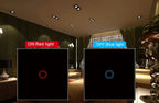 AXUS EU Touch Switch Led Panel Wall Light Switches Tempered Crystal Glass Lamp Sensor Switch 1/2/3 Gang Interruttore AC100 - 240V - VibraStore