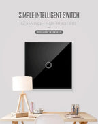 AXUS EU Touch Switch Led Panel Wall Light Switches Tempered Crystal Glass Lamp Sensor Switch 1/2/3 Gang Interruttore AC100 - 240V - VibraStore