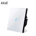 AXUS EU Touch Switch Led Panel Wall Light Switches Tempered Crystal Glass Lamp Sensor Switch 1/2/3 Gang Interruttore AC100 - 240V - VibraStore