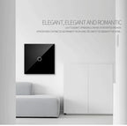 AXUS EU Touch Switch Led Panel Wall Light Switches Tempered Crystal Glass Lamp Sensor Switch 1/2/3 Gang Interruttore AC100 - 240V - VibraStore