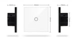 AXUS EU Touch Switch Led Panel Wall Light Switches Tempered Crystal Glass Lamp Sensor Switch 1/2/3 Gang Interruttore AC100 - 240V - VibraStore
