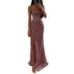 Sexy Split Suspender Dress Fashion Evening Party Slim V-neck Long Dresses Summer Clothing For Women