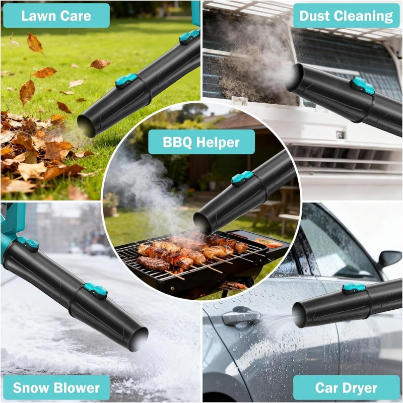 Cordless 6 Speed Mode Leaf Blowers With 2 X Batteries And Charger For Patio Cleaning, Lawn Care, Blowing Leaves
