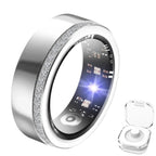 Smart Ring For Women Luxury Elegant Diamond Ring With Visible Tech Core Heart Rate Sleep Tracker Fitness Health Monitor IP68 Waterproof Compatible