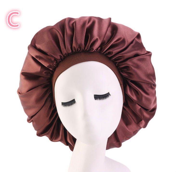 Beauty print Satin silk Bonnet sleep night cap - VibraStore