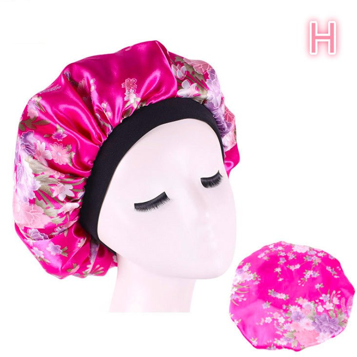 Beauty print Satin silk Bonnet sleep night cap - VibraStore