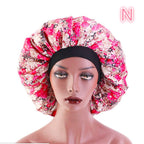 Beauty print Satin silk Bonnet sleep night cap - VibraStore