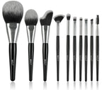 Beli 10pcs Professional Makeup Brush Set New Design Brushed Tube Makeup Brushes - VibraStore