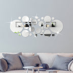 Big And Small Circles Mirror Sticker 3D Stereo Acrylic Wall Decoration - VibraStore