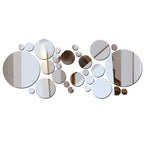 Big And Small Circles Mirror Sticker 3D Stereo Acrylic Wall Decoration - VibraStore
