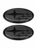 2Pcs Acrylic Car Front Rear Logo Emblem Sticker For Subaru STI XV Impreza BRZ WRX Legacy Outback Auto Hood Trunk Badge Cover 2015/2019