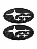 2Pcs Acrylic Car Front Rear Logo Emblem Sticker For Subaru STI XV Impreza BRZ WRX Legacy Outback Auto Hood Trunk Badge Cover 2015/2019