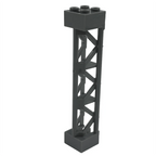 Bloques de construcción de ciudad, tren, soporte de pilar de coche, viga de columna, 2x2x10, ladrillos militares, juguetes, piezas técnicas compatibles, 4 Uds. - VibraStore