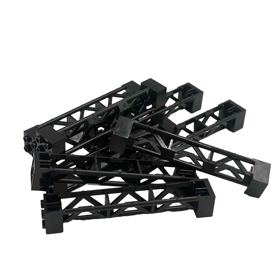 Bloques de construcción de ciudad, tren, soporte de pilar de coche, viga de columna, 2x2x10, ladrillos militares, juguetes, piezas técnicas compatibles, 4 Uds. - VibraStore