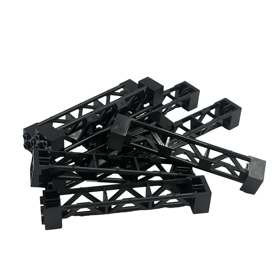 Bloques de construcción de ciudad, tren, soporte de pilar de coche, viga de columna, 2x2x10, ladrillos militares, juguetes, piezas técnicas compatibles, 4 Uds. - VibraStore